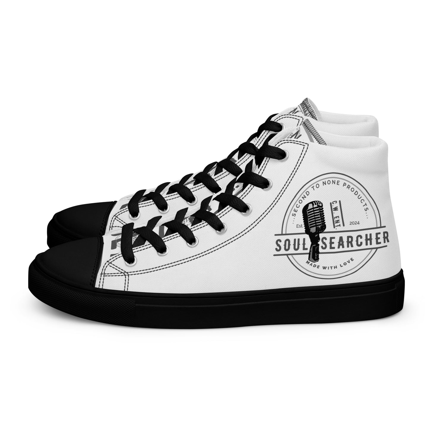 C. Webb Ent. Logo Men’s high top canvas shoes