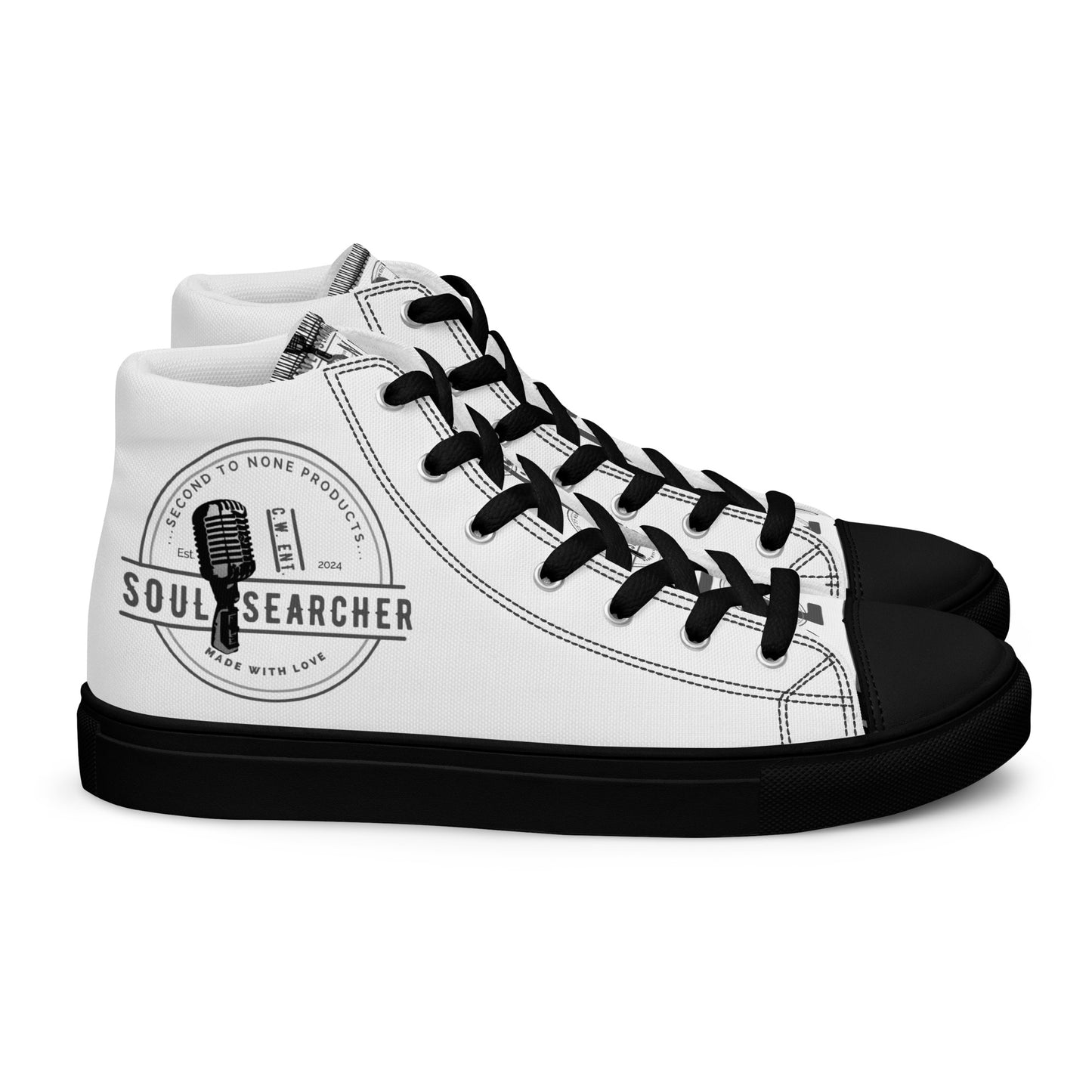 C. Webb Ent. Logo Men’s high top canvas shoes