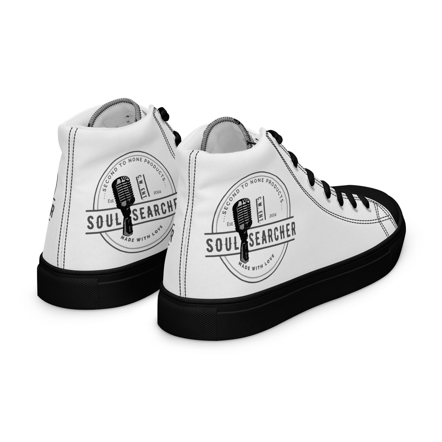 C. Webb Ent. Logo Men’s high top canvas shoes